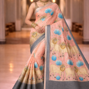 tussar kalamkari pure silk
