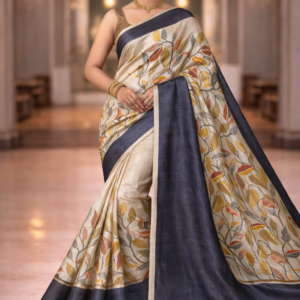 tussar pure silk kalamkari