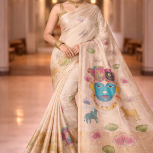 tussar silk kalamkari