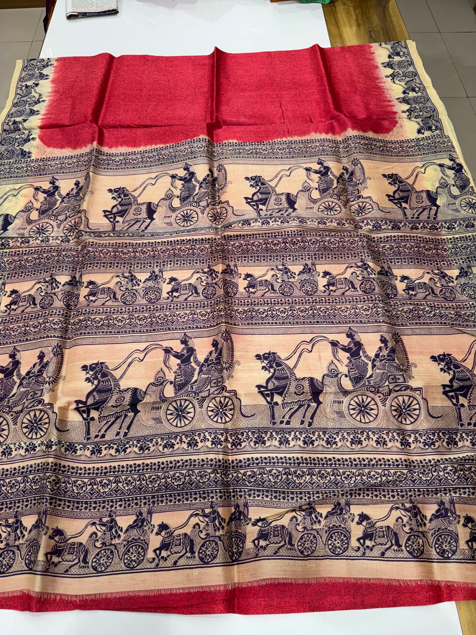 mursidabad pure silk without blouse - Image 2