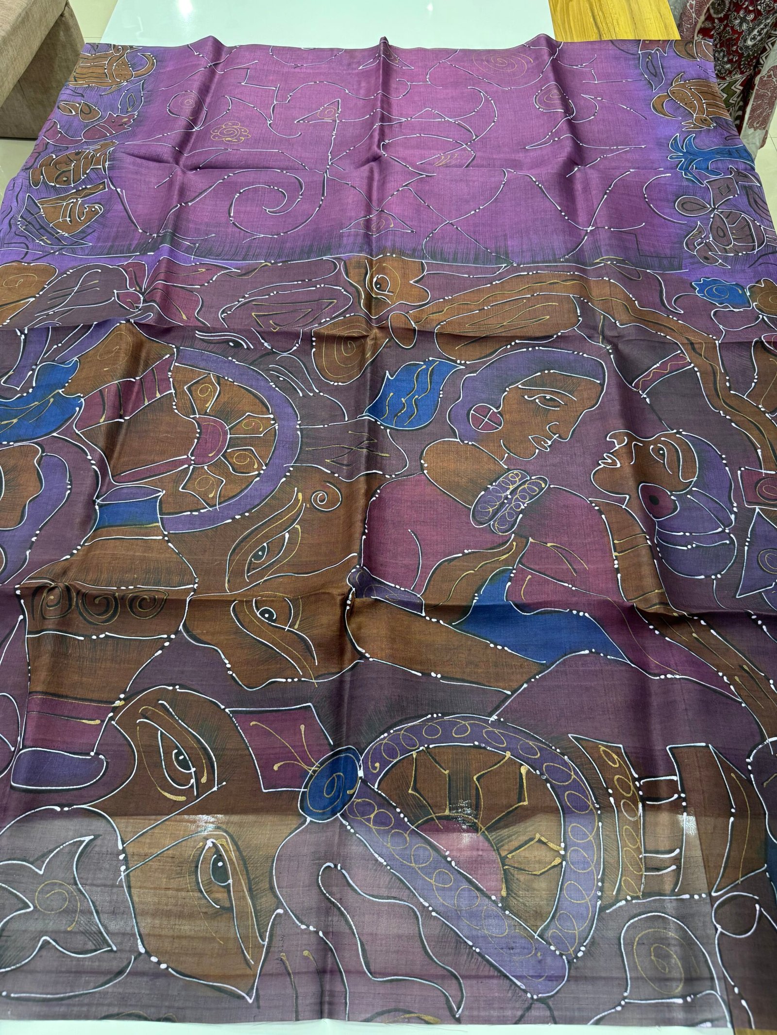 mursidabad pure silk without blouse - Image 3