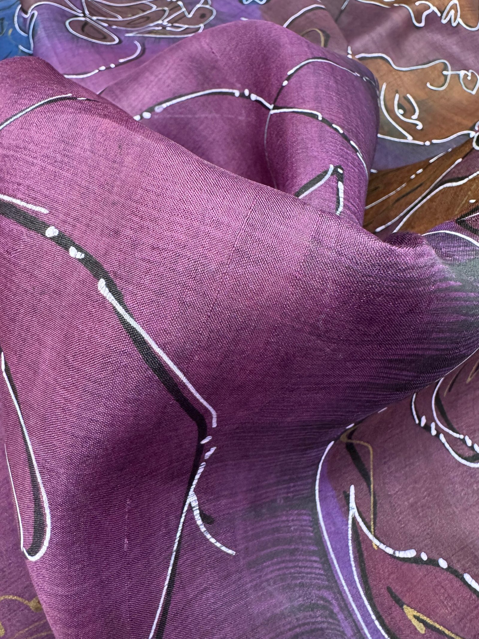 mursidabad pure silk without blouse - Image 2