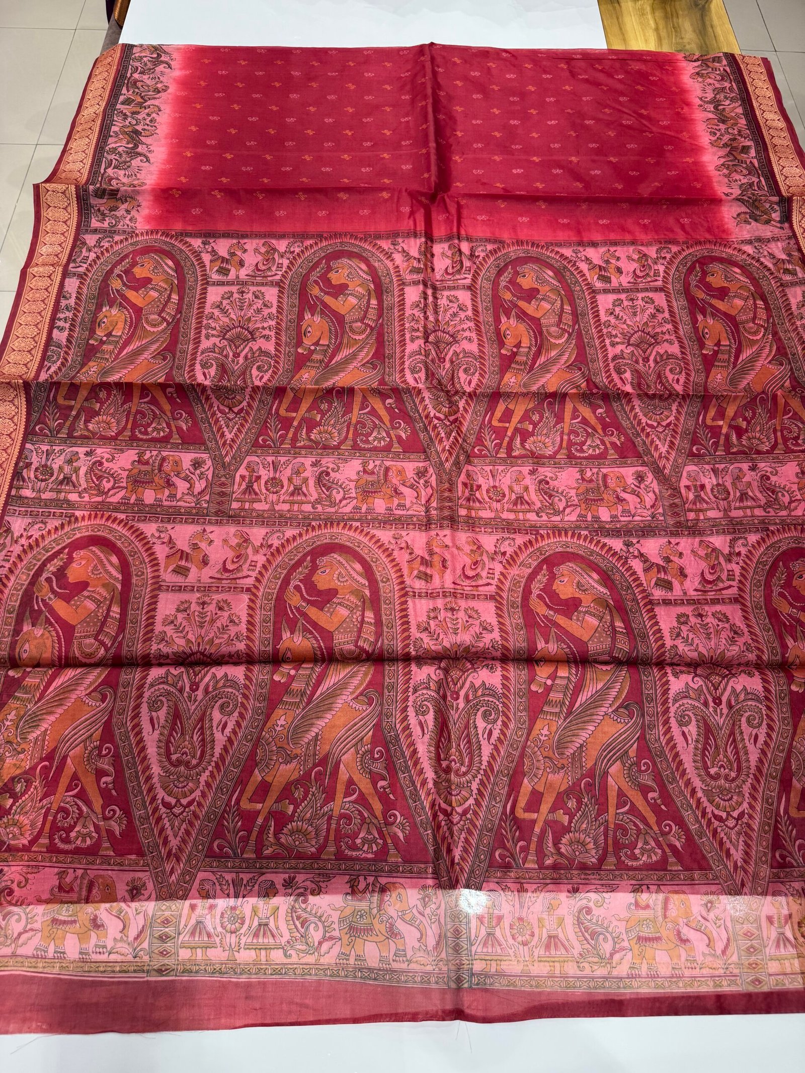 mursidabad pure silk without blouse - Image 3