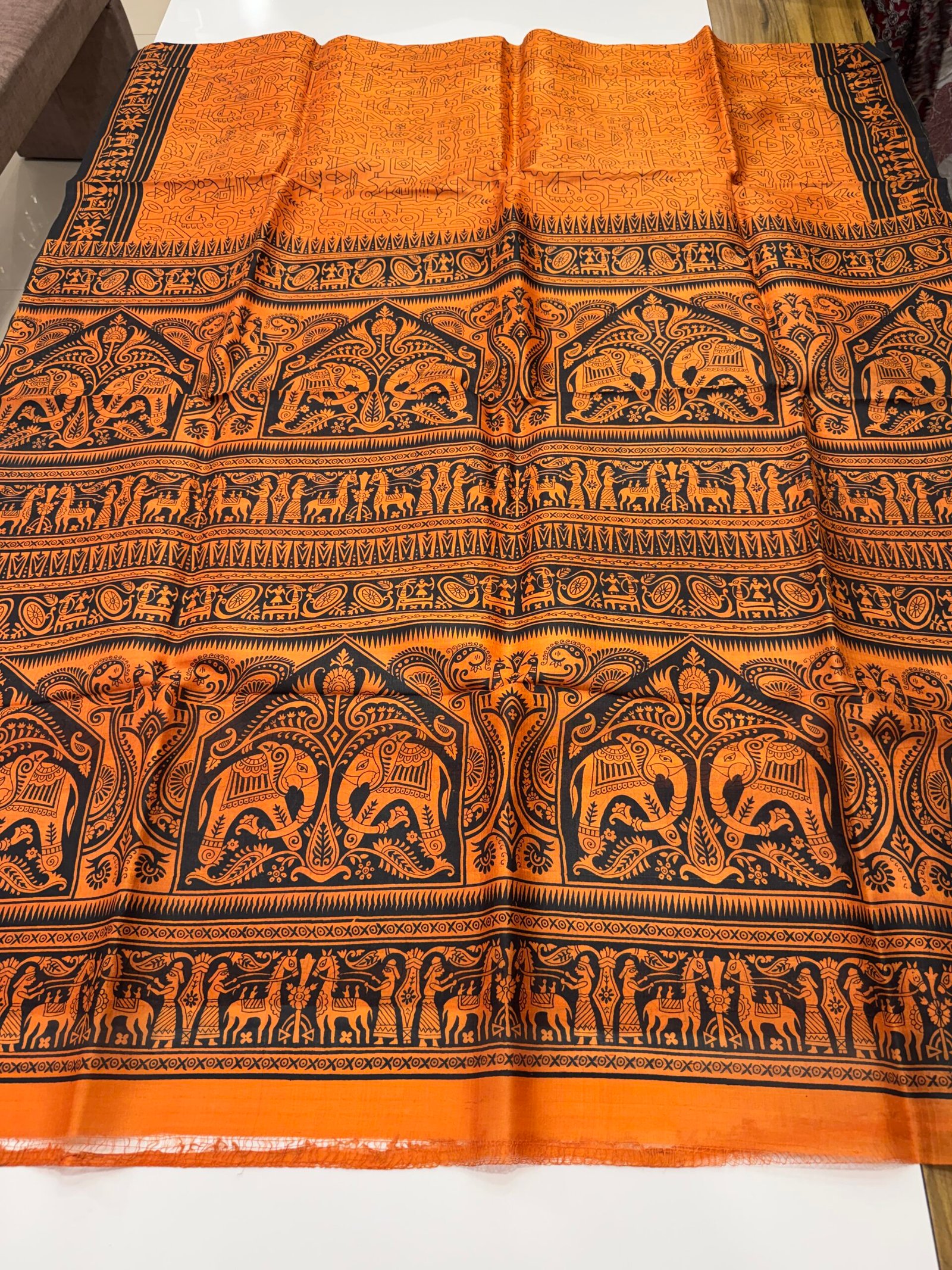 mursidabad pure silk without blouse - Image 3