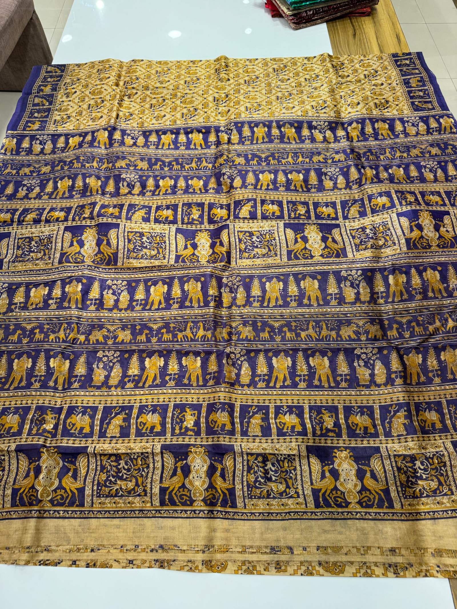 mursidabad pure silk without blouse - Image 3