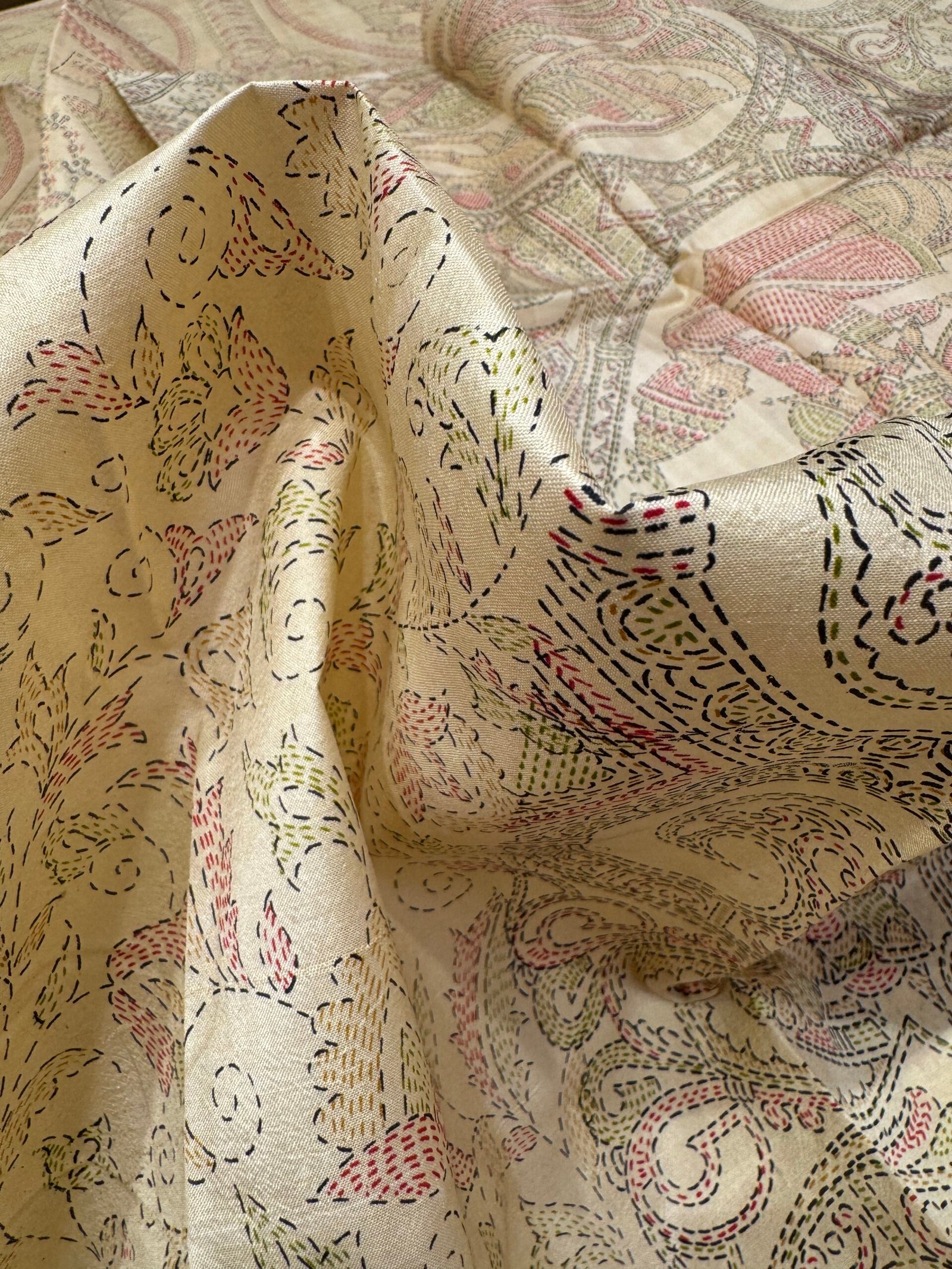 mursidabad pure silk without blouse - Image 2