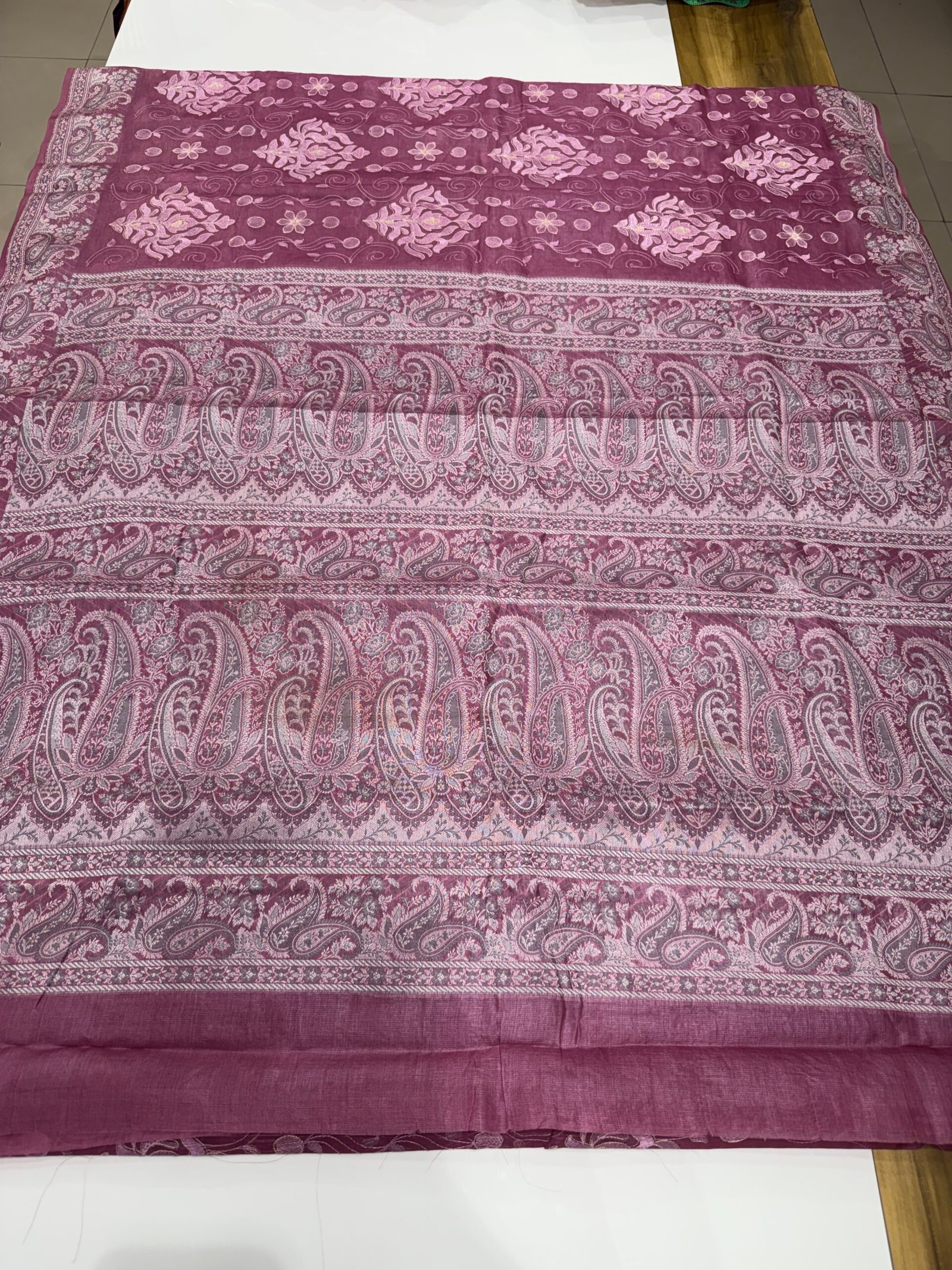 tussar pure silk without blouse - Image 2