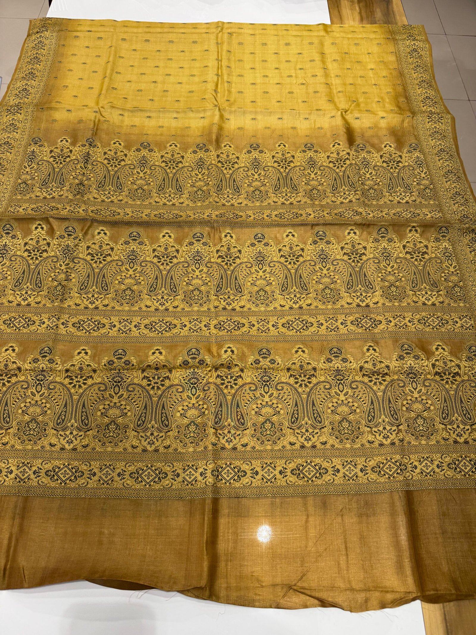 tussar pure silk without blouse - Image 2