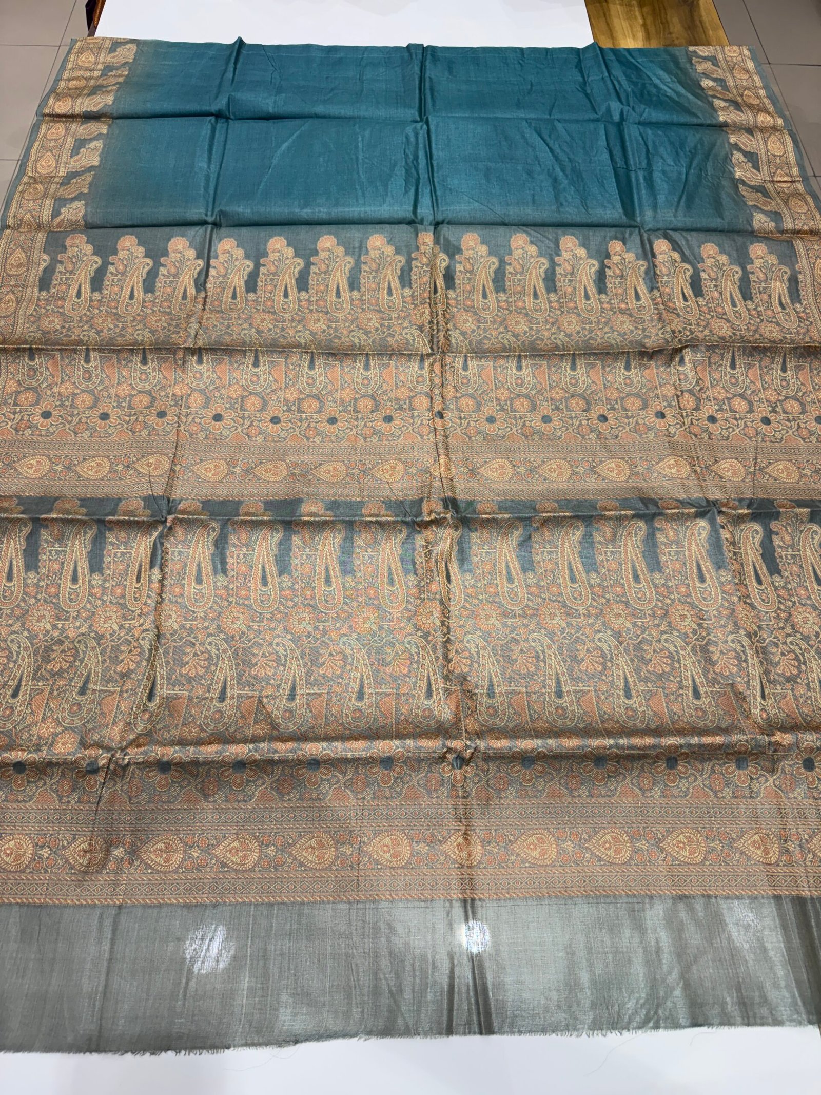 tussar pure silk without blouse - Image 3