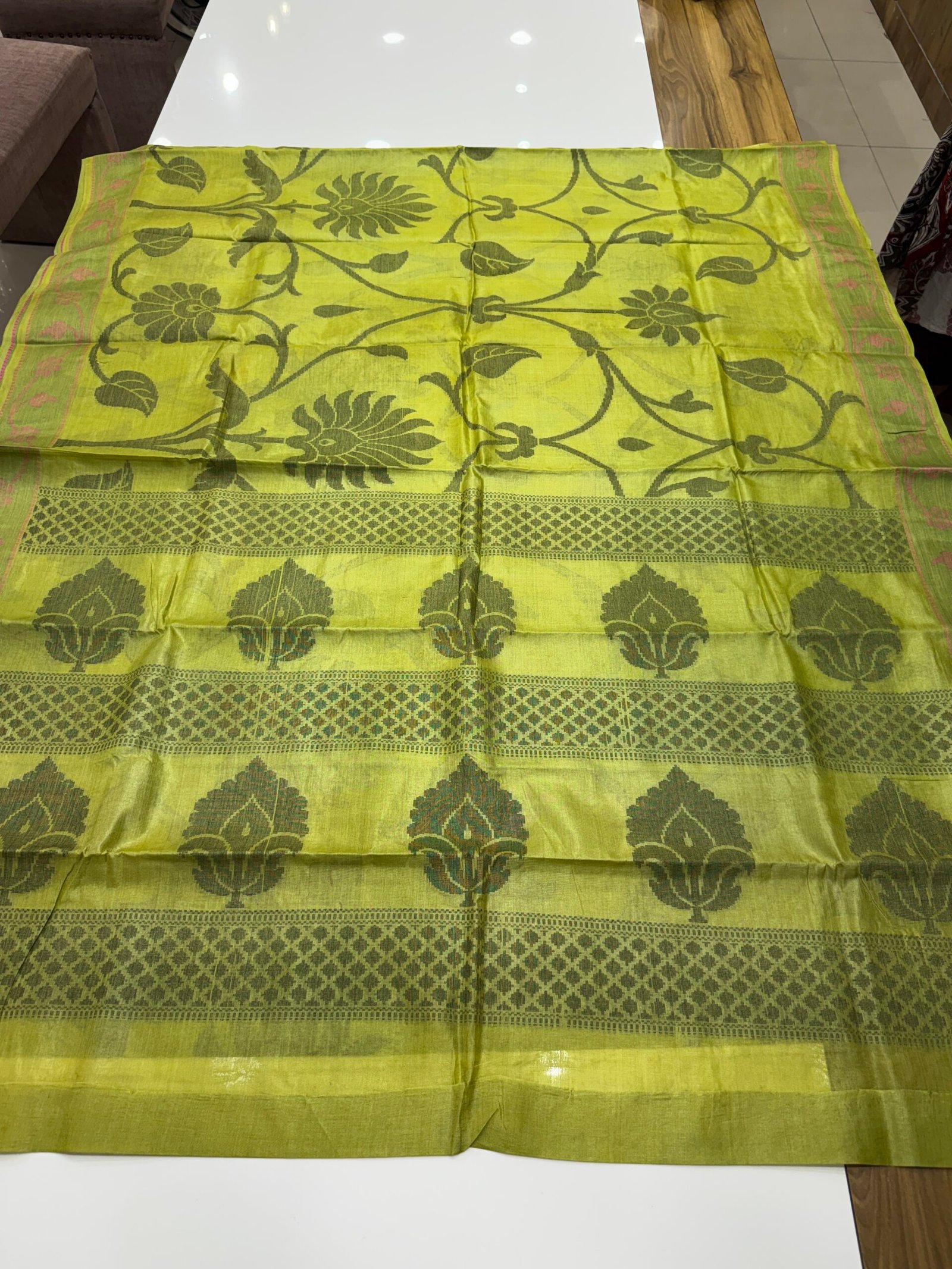 tussar pure silk without blouse - Image 3