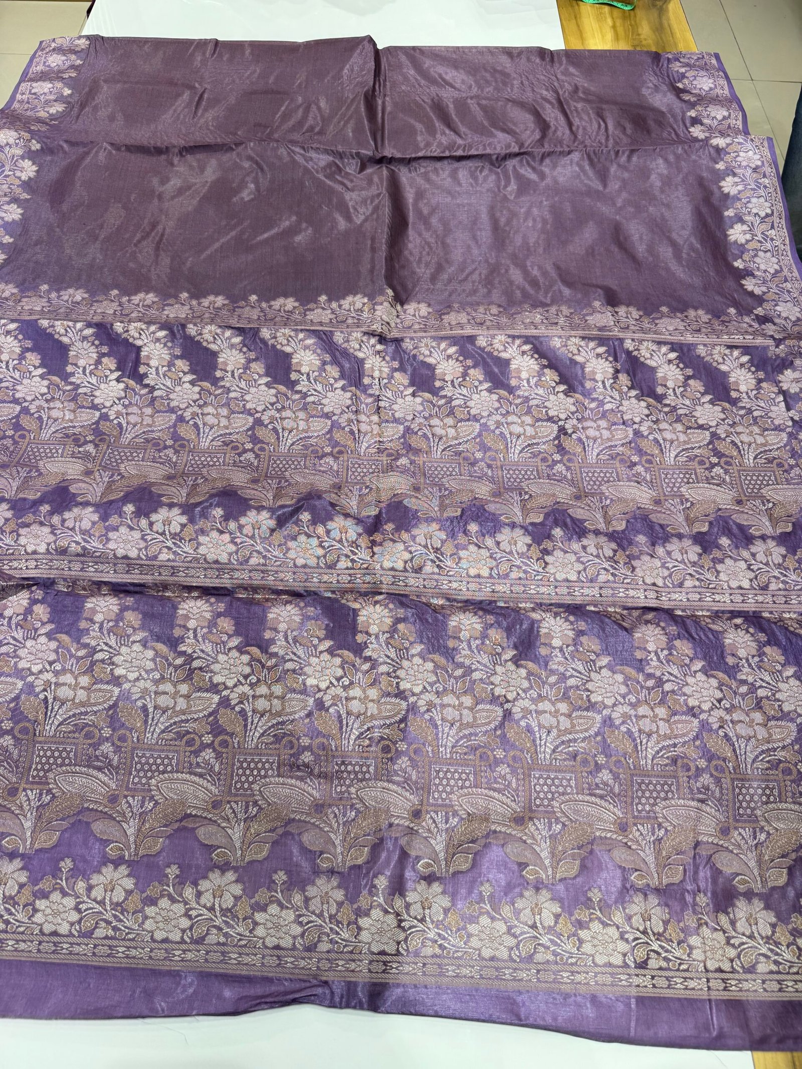 tussar pure silk without blouse - Image 3