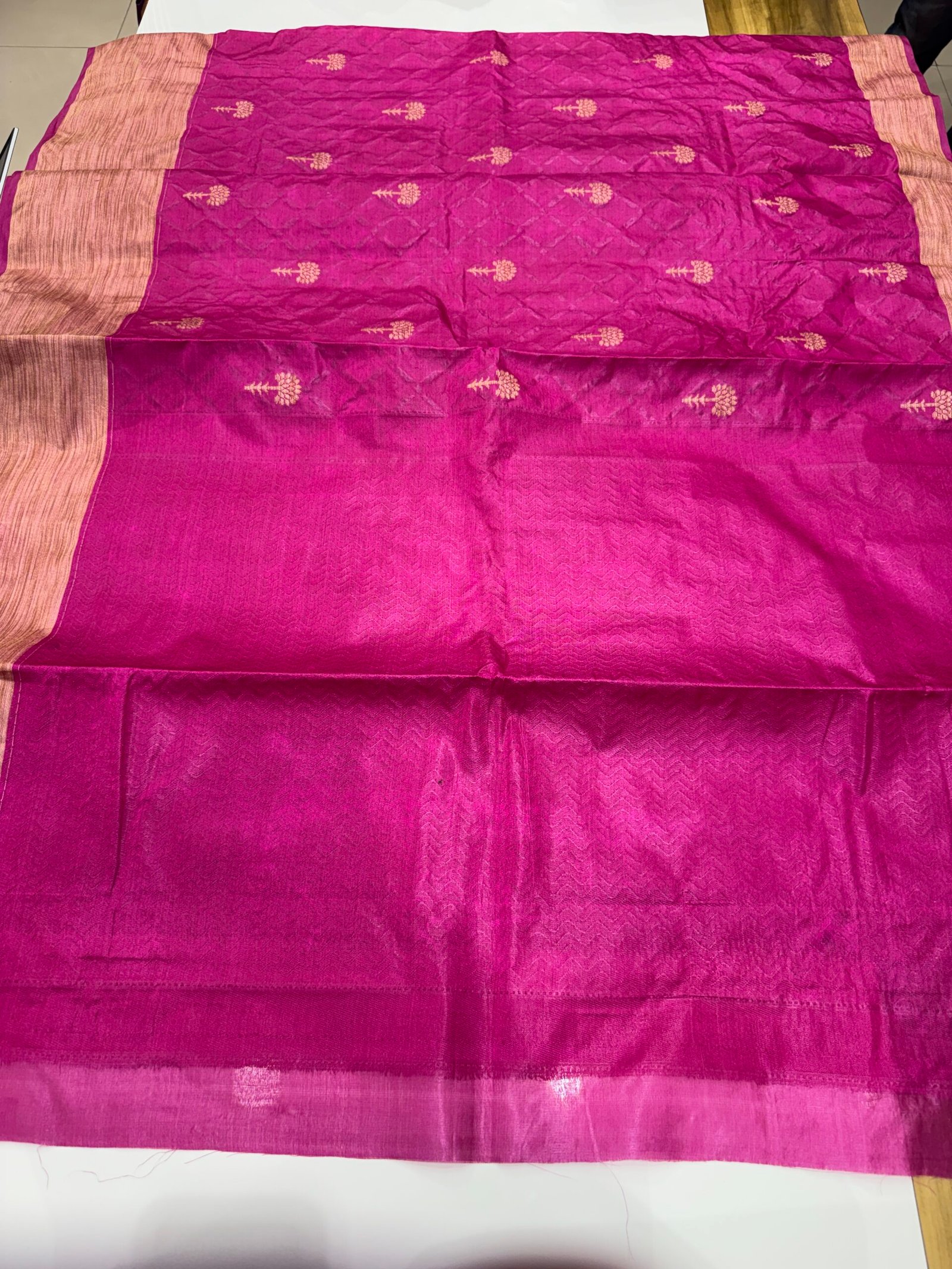 tussar pure silk without blouse - Image 3