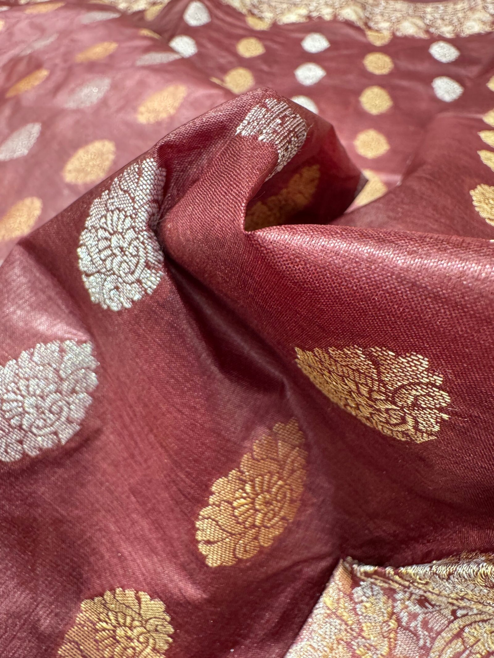 tussar pure silk without blouse - Image 2