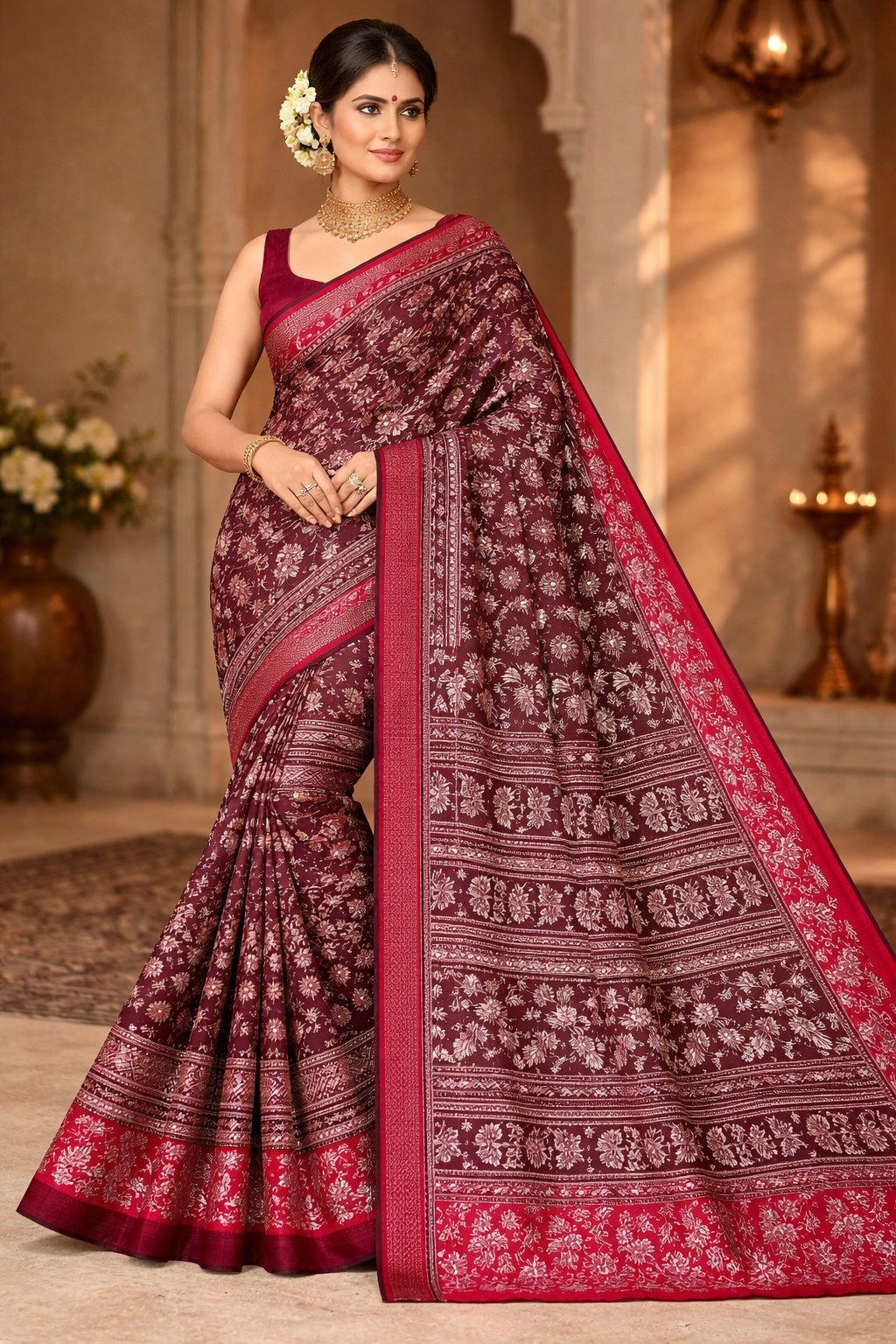 mursidabad pure silk without blouse