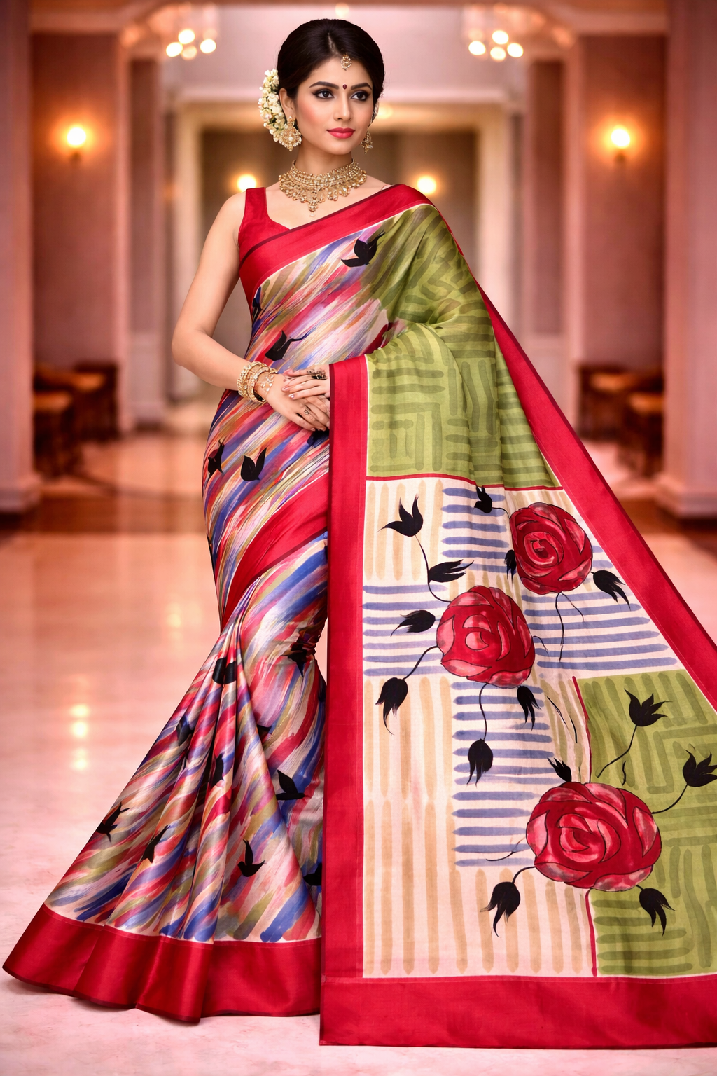 mursidabad pure silk without blouse