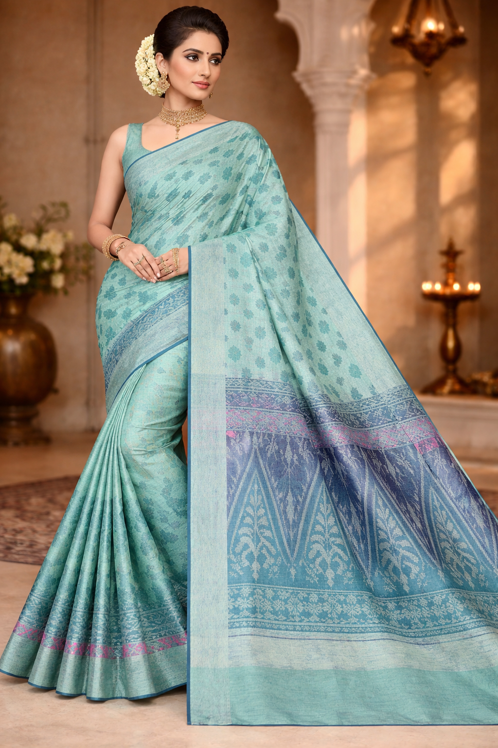 tussar pure silk without blouse