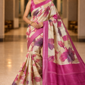 tussar pure silk kalamkari