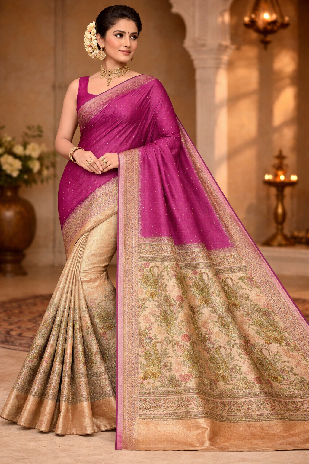 tussar pure silk without blouse