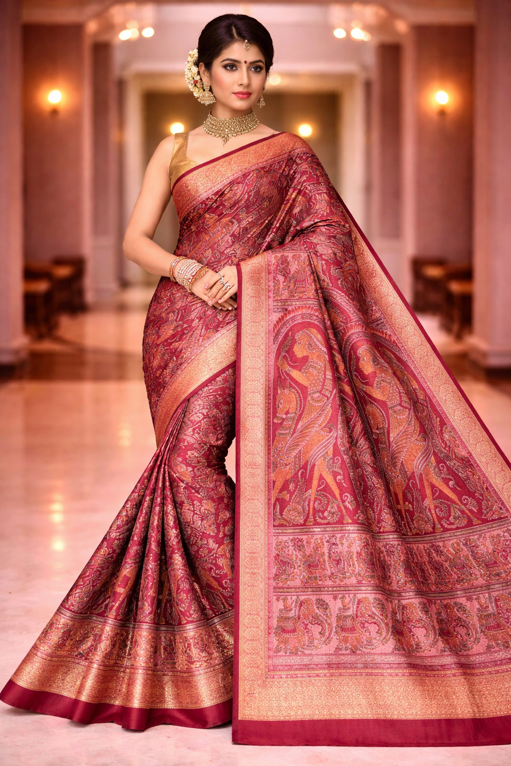 mursidabad pure silk without blouse