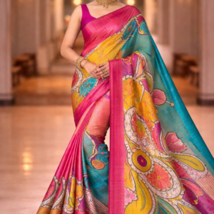 tussar silk kalamkari