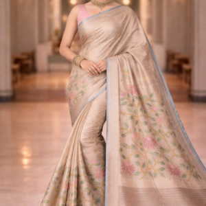 tussar jamdani silk